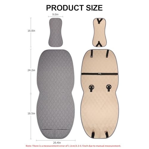 ENOGE Front Car Seat Covers, Linen Car Seat Cover, Driver Seat Protector with Soft & Breathable Cloth Fabric for All Seasons Universal Fits Most Automotive, Van, SUV, Truck (Gray, 2 Front) - color: Linen-Gray-4