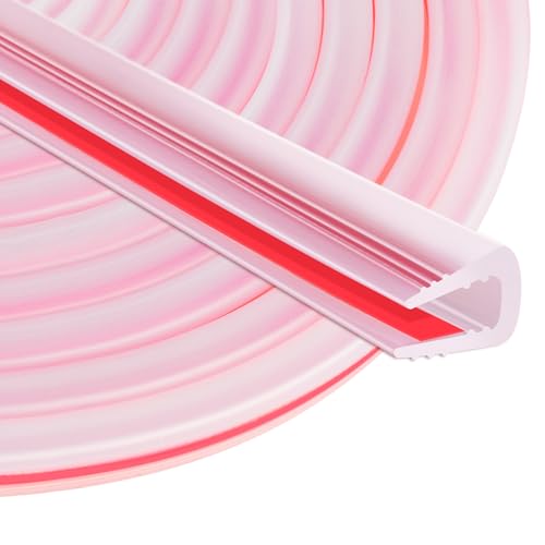 Rubber Edge Trim U Channel, 1/8" Self Adhesive Sheet Metal Edge Guard Protector, EPDM Seal Strip for Car Doors, Steel Plates, Glass, Hatches, Table Corners, Fit 1/8"(3.2mm), 20Ft, Clear - color: Clear, size: 1/8" x 20'L