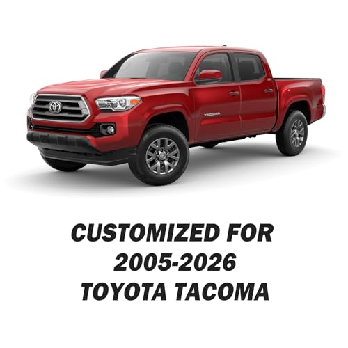 Toyota Tacoma Seat Covers Custom Fit 2005-2026 TRD Pro Magnetic Gray Limited SX Package Double Cab Pickup Truck Waterproof Leather Front Car Cushions (2 PCS Front, Black) - color: 2 PCS Front/Black