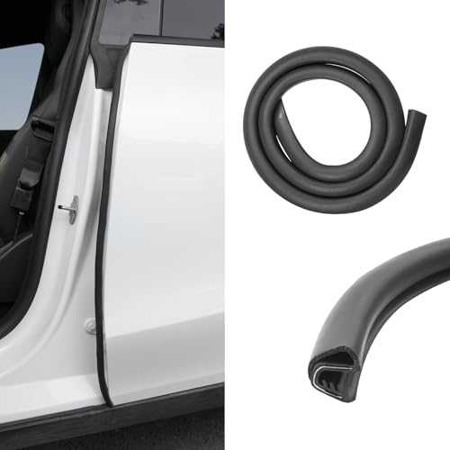 Temmis 2PCS Car Door Seal Strip 2.62FT, Buckle Design Automotive Door Soundproofing Weather Rubber Stripping, Auto Interior Accessories for Car Truck Door