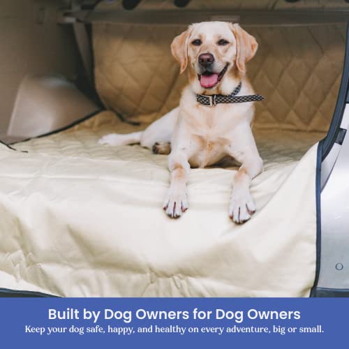 4Knines SUV Cargo Liner for Dogs – Dog Trunk Cover – Heavy-Duty, Waterproof Pet Seat Protector – Durable Cargo Liners for Dogs – USA-Based Company - Large (Tan) - color: Tan, size: Large
