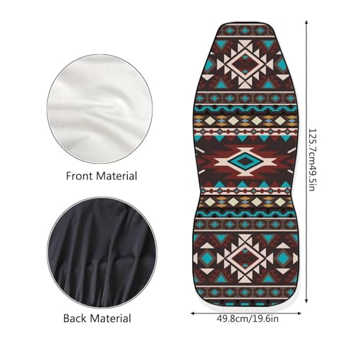 Dreaweet Aztec Car Seat Covers Front Seats Only Southwestern Car Accessories Interior 2 Piece Washable Universal High Back Bucket Seat Covers for Most Cars SUV Trucks - color: Aztec Southwestern