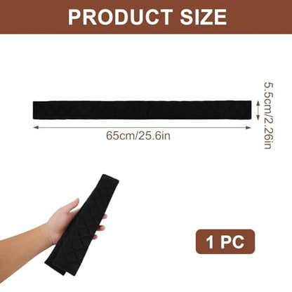 25.5 Inch Extra Long Car Seat Belt Covers, Soft and Comfortable Harness Pad for Adults and Kids, Long-lasting Fabric Material Easy to Install Universal Fit for Cars Trucks SUV (Black, 25.5in 1pack) - size: 25.5in, 1pc