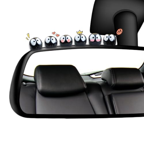 RAPUDA Cute Soot Sprites,35 Pcs Automotive Interior Decoration Accessories for Car Rearview Mirror and Dashboard,Cute Anime Decor for Home Garden Office,Funny Ornament Gifts(Black) - color: Black Soot Sprites