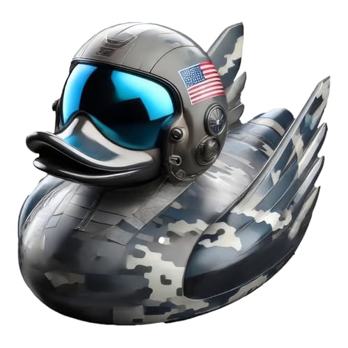 Armed Army Duck, Veteran Tribute Duck, Military Uniform Armed Forces Resin Ducks for Jeeps Ducking, Veterans Memorial Duck Honoring Veterans Rubber Duckies for Veteran Gifts Veterans Day Decor (A) - color: A