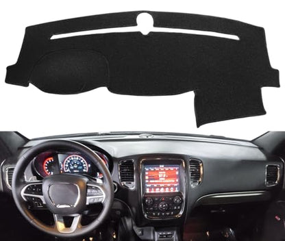 Dash Cover Mat Custom Fit for Dodge Durango 2011-2020, Dashboard Cover Pad Carpet Protector (Black) F53