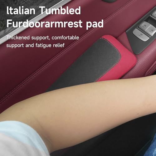 Alcantane Elbow Rest: Memory Foam Support for Car Legs and Knee, Anti-Fatigue - color: Red right hand pad
