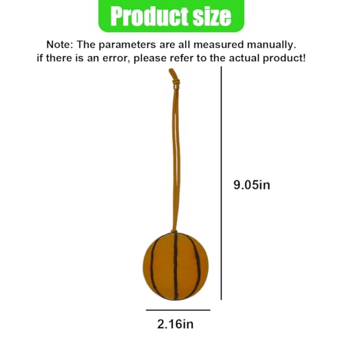 Basketball Car Rear View Mirror Charm, Felt Handmade Auto Interior Hanging Ornament Accessories, Cute Ball Vehicle Mirror Decorative Pendant Present for Women Man (Basketball) - size: Basketball