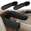 2PC Car Front Seat Armrest Covers,Universal Size Seat Arm Rest Cover,Flat Cloth Fabric Armrest Cover,Car Interior Accessories(Black,1Pair)