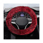 Fluffy Steering Wheel Cover, 15 Inch Anti-Slip Microfiber Plush Fuzzy Steering Wheel Cover, Winter Warm Elastic Fuzzy Steering Wheel Covers for Women and Men, Car Accessories (Red) - color: Red
