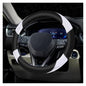 Soft Leather Steering Wheel Cover with Breathable Design and Anti-Slip Grip, Fully Compatible with Tesla, Toyota, Honda, Nissan 14.5-15.2 inch Round Steering Wheel（Sedans and SUVs） - color: DOUBLE-WHITE
