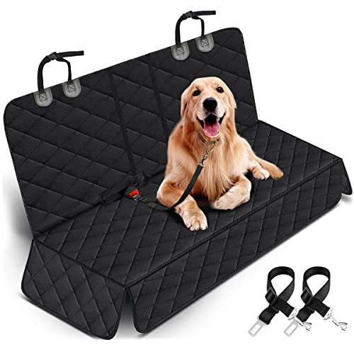 Dog Car Seat Cover, Back Seat Cover for Dogs Pet Car Seat Protector Waterproof Bench Car Seat Cover, Non-Slip Rear Seat Cover fits Middle Armrest for Most Cars SUVs Trucks - Black - color: Black
