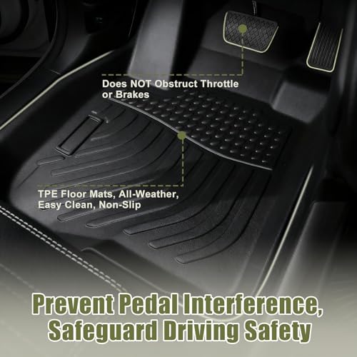 Priprilod Trunk Cargo Liner Fit for Honda Pilot 2016-2022 All Weather Protector TPE Backrest Mats Custom Fit Car Mats Non-Slip