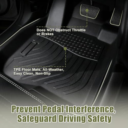 Priprilod Trunk Cargo Liner Fit for Honda Pilot 2016-2022 All Weather Protector TPE Backrest Mats Custom Fit Car Mats Non-Slip