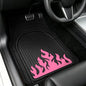 Heavy Duty Rubber Car Mats Flame Design (Rose Pink), 4-Piece Deep Waterproof Floor Mats Set (Front & Rear Full Set), All Weather Universal Trim to Fit Automotive SUV Sedan Truck - color: Rose Pink, size: Flame