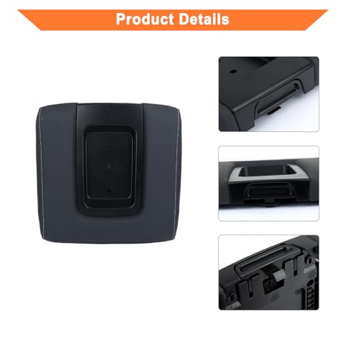 Front Seat Center Console Armrest Lid(Black).Replaces Part # 22881398.Compatible with 2014-2019 Chevy Silverado GMC Sierra 1500 2500HD 3500HD