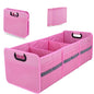 Large Collapsible Trunk Organizer with Multi Pockets, 3 Compartments Storage Organizer for Car, SUV, Minivan