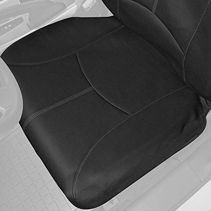 Motor Trend SpillGuard Waterproof Car Seat Covers, Front and Rear Full Set (Gray Stitch) – Neoprene Seat Protectors with Extended Bench Side Coverage for Auto, Truck, Van, and SUV - color: Gray Stitching