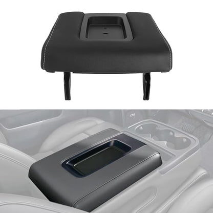 Front Seat Center Console Armrest Lid with Base Black Compatible with 2014-2019 Chevrolet Chevy Silverado Suburban Tahoe GMC Sierra Yukon XL Replaces 22881398 22876379 - color: Black Armrest Lid with Base