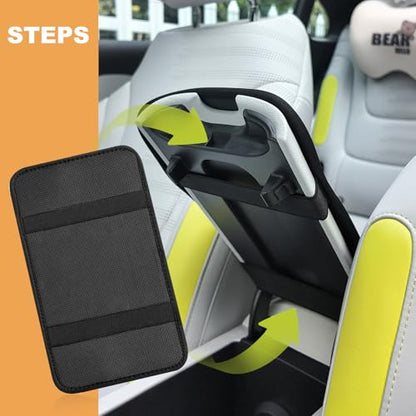 Car Center Console Cover,White Flowers Auto Center Console Pad,Armrest Cover Protector for Vehicle SUV Truck Car - color: White Flowers
