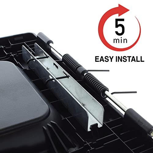Center Console Lid Replacement Kit for 99-07 Silverado, Avalanche, Suburban, Sierra, Yukon - Replaces OEM 19127364, 19127365, 19127366 (Dark Gray) - color: Dark Gray