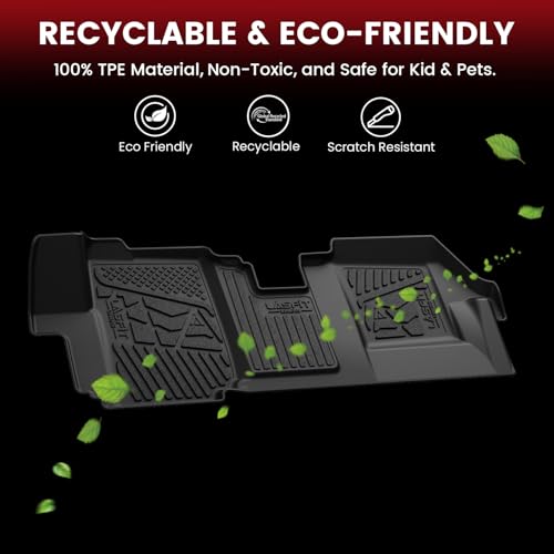 LASFIT Floor Mats for 2024 2025 2026 Dodge Ram ProMaster EV SLT/SLT+/Tradesman Front Mat, All Weather TPE Custom Fit Car Mats Floor Liners 1st Row Only, Black - style: 6) ProMaster EV | 2024-2026 |Front Mat
