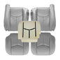 SecosAutoparts Driver & Passenger Bottom & Top Lean Back & Driver Foam Cushion Leather Seat Cover Light Gray # 922 fit for Chevy GMC Tahoe Suburban Avalanche Yukon Silverado Sierra 2003 2004 2005 2006