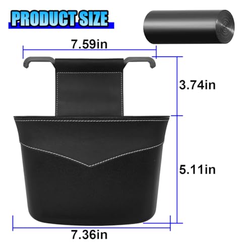 Mini Car Trash Can - Leak-Proof Hanging Car Garbage Can Auto Trash Bag Organizer - Small Garbage Bin Container Vehicle Front Back Seat Storage Accessories for Cars Home Office (BackSeat) - size: BackSeat