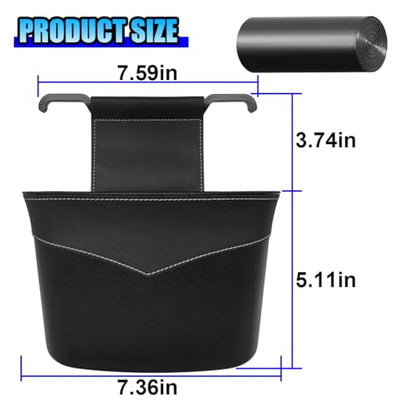 Mini Car Trash Can - Leak-Proof Hanging Car Garbage Can Auto Trash Bag Organizer - Small Garbage Bin Container Vehicle Front Back Seat Storage Accessories for Cars Home Office (BackSeat) - size: BackSeat