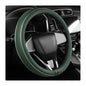 Yourkar Leather Steering Wheel Cover, Breathable Anti-Slip Car Steering Wheel Protector for Max Diameter 15 Inch, Universal Auto Steering Wheel Cover for Men and Women (Green) - color: Green