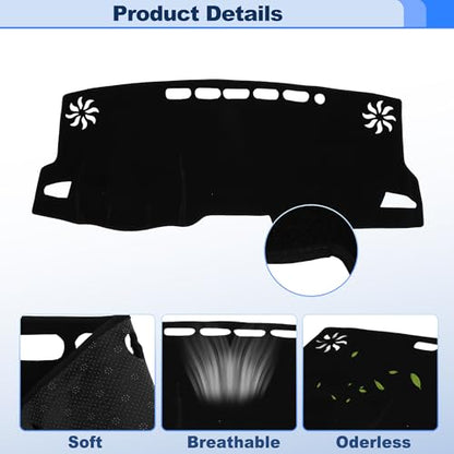 Dashboard Cover for Toyota Corolla 2019-2026 Interior Polyester Dash Cover Mat Pad Carpet Non-Slip Dashboard Protector Sunshine UV & Heat Resistant Black - style: for Toyota Corolla 2019-2026