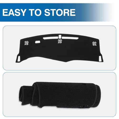 KUST Black Dash Cover for Chevrolet/Chevy Equinox 2025 2026 (Not fits for Equinox EV) Polyester Dashboard Cover Non-Slip Interior Accessories for Equinox Custom Fit Dash Mat No Glare - size: For Equinox 25-26