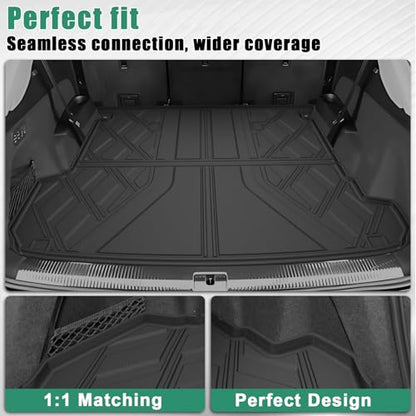 Original 2017-2025 2026 Q7/SQ7 Cargo Liner for Audi Q7 All Models - Custom Fit All Weather Protection Trunk Mat - 3D Shaped Laser Measured Cargo Mat for Audi Q7 2017-2026