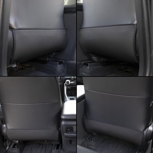 2Pcs Leather Car Seat Back Protectors Kids Kick Mats Waterproof Backseat Covers for Sienna 2021-2025,2026Interior Accessories (Black)