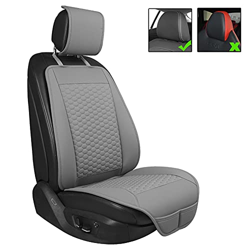 Black Panther Car Seat Cover, 1 Piece Universal Sideless Driver Seat Protector, Universal Fit 95% Vehicles, Without Lumbar Support (Gray) - color: 1 Piece Gray(without Lumbar Support)