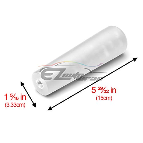 EZAUTO WRAP White Shift Knob Stick Frosted Matte Crystal Bubble Long Throw Gear Shifter 15cm - color: Matte White, size: 15cm