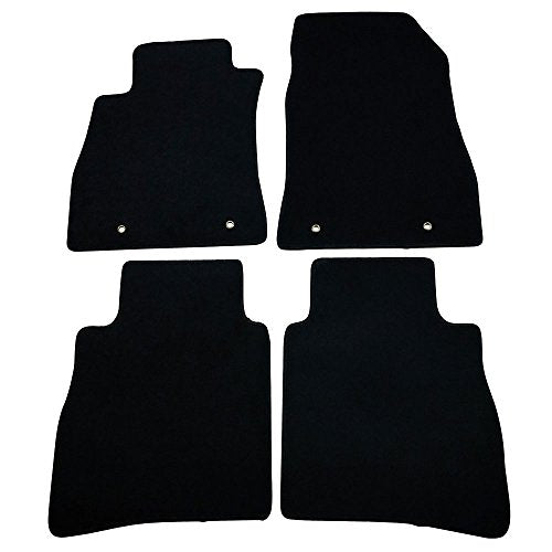 Floor Mats Compatible with 2013-2019 Nissan Sentra, Factory Fitment Floor Mats Carpet Front & Rear Black 4PC Nylon by IKON MOTORSPORTS, 2014 2015 2016 2017