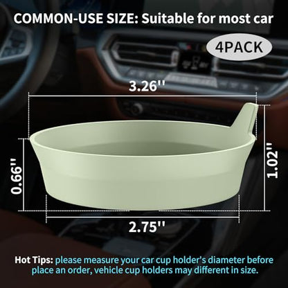 Car Cup Holder Coasters [4 Pack] Silicone Cups Mats, Automotive Universal Non-Slip Recessed Interior Accessories Desert Sage - color: 4pack-desert Sage