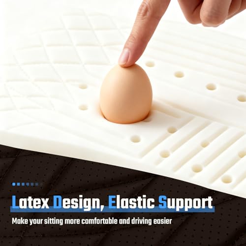Universal Car Seat Cushion, Nappa Leather Ventilation Hole Breatheable Design for Driver Passenger, All-Season Anti-Slip Bottom Seat Cover,19.49in x 21.26in (1 Pieces/Coffee)