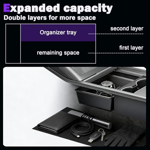6Pcs for Honda Pilot 2023-2026, Ridgeline & Passport 2024-2026, Center Console Organizer Tray Cup Holder Pads Car Seat Headrest Hooks Glove Box Hook Interior Accessories