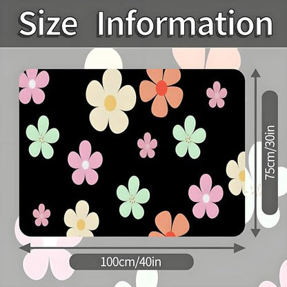 Universal Car Trunk Mat, All Weather Trunk Protection Cargo Liner, Stylish Vehicle Interior Accessories, Durable Cargo Mat Rear Trunk Line Suitable for Most Car (Fresh Simple Flowers, 29" x 39") - color: Fresh Simple Flowers