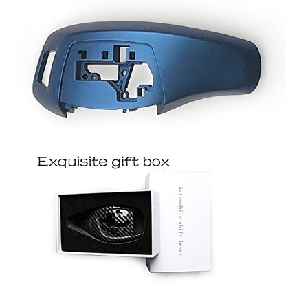 for BMW 1 2 3 4 5 6 7 Series X3 X4 Automotive Center Gear Shift Knob Shift Lever Trim Cover Auto Interior Shift Knobs Cover F30 F10 F02 F25 F26 (Ordinay Style, Blue)