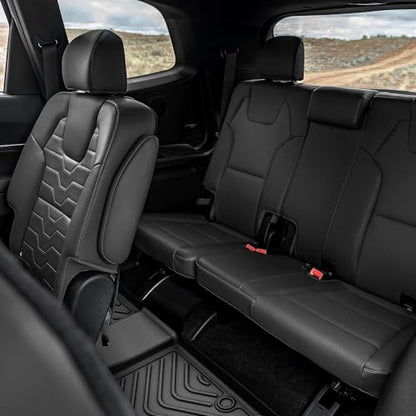 Floor Mats & Cargo Liner Fit for Hyundai Palisade 2025 2024-2020 7 Seats, All Weather TPE Custom Palisade Floor Liners, Automotive 1st & 2nd & 3rd Row Mats and Trunk Mat Car Mats Set Accessories - style: 20-25 Hyundai Palisade Full Mats Set