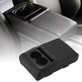 Car Center Console Armrest Pillow with Cup Holder (13.77"*8.26"*2.95") & Phone Holder Waterproof Leather Arm Rest Protector Cushion Car Accessories (Black) - color: Black