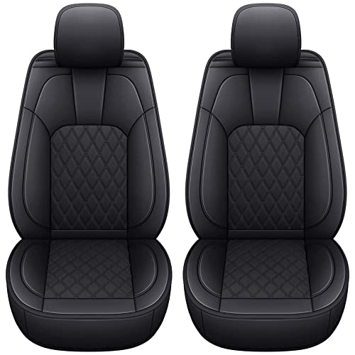 LUCKYMAN CLUB 2007-2021 Tundra Pickup Trucks Car Seat Covers X05-T3 Full Set, Fit SR5 SR Platinum TRD PRO Trims Crew/Crewmax/Extended/Double Cab with Water Proof Faux Leather (Black Full Set) - color: Black, size: 2007-2021 Full Set