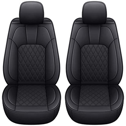 LUCKYMAN CLUB 2007-2021 Tundra Pickup Trucks Car Seat Covers X05-T3 Full Set, Fit SR5 SR Platinum TRD PRO Trims Crew/Crewmax/Extended/Double Cab with Water Proof Faux Leather (Black Full Set) - color: Black, size: 2007-2021 Full Set