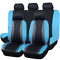 Flying Banner car seat Covers Full Set All Air Mesh Breathable Man Lady Airbag Compatible Rear Bench Split 40/60 50/50 60/40 Truck Pick Up (Full Set - Low Back, Black Gray Mint Blue) - color: Black Gray Mint Blue