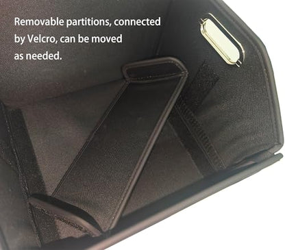 Car Trunk Organizers Small PU Leather，Car Basket for Organizers and Storage，Car Caddy Collapsible Multi Compartment Container Box