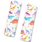 Baby Car Seat Belt Covers for Boys and Girls, Carseat Shoulder Padding, Soft Car Seat Neck Cover, Mink Car Seat Straps Shoulder Pads, Dinosaur Stroller Strap Cover for Baby Kids,White - color: White dinosaur