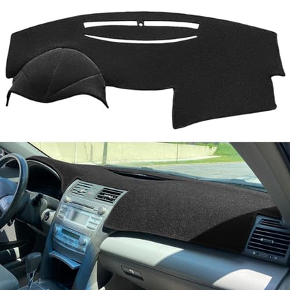Dash Cover Dashboard Cover Mat Pad Fit for Toyota Camry 2007 2008 2009 2010 2011 (Black) Y27 - color: black